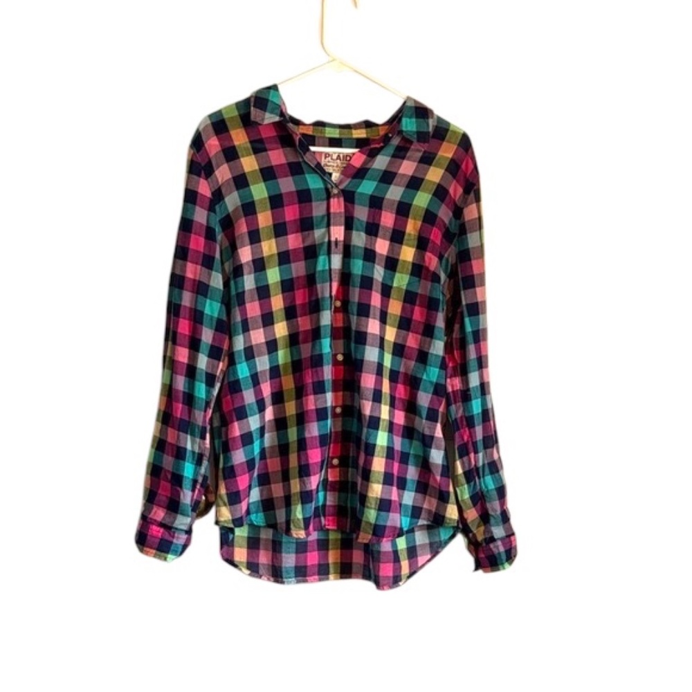 NWT-Old Navy Colorful Checkered Blouse